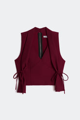 Letrend Burgundy Tie Croptop
