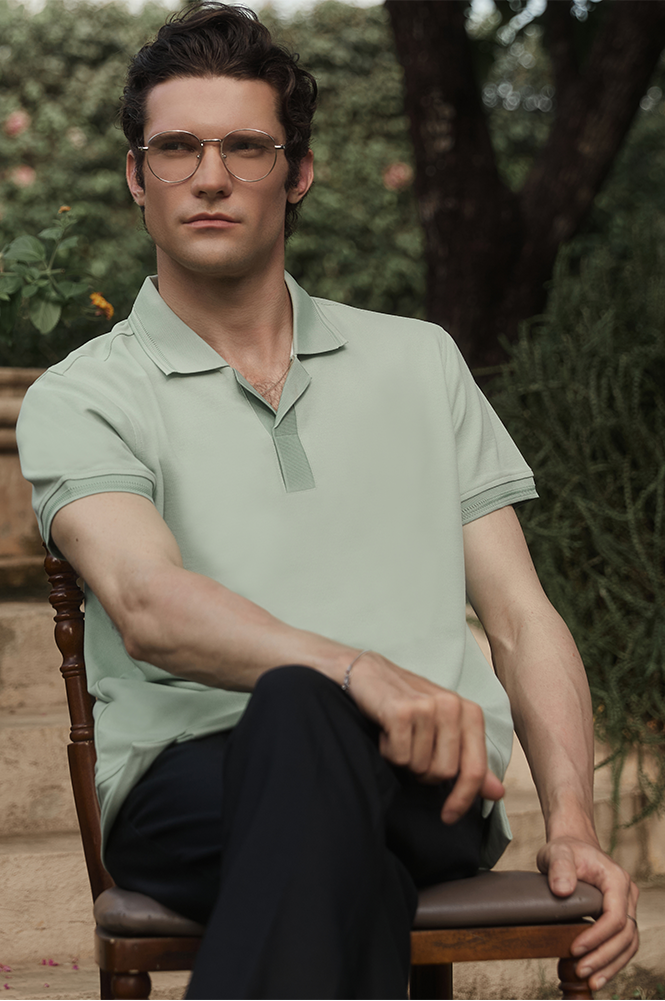 ÁO POLO NAM LETREND - REGULAR FIT - MINT
