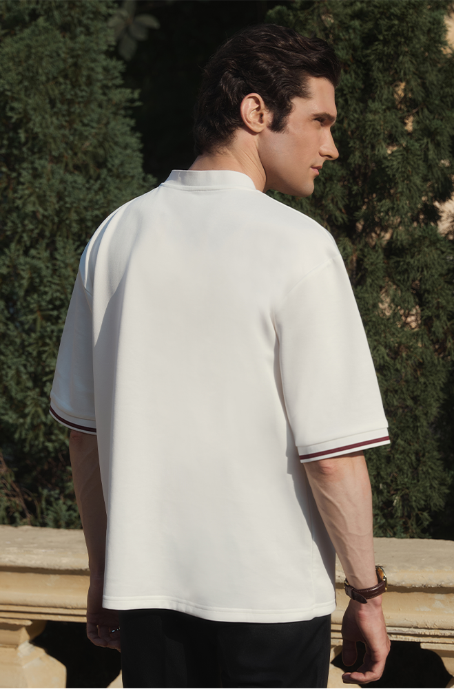 ÁO THUN NAM LETREND BASIC HÀ NỘI - BOXY - WHITE