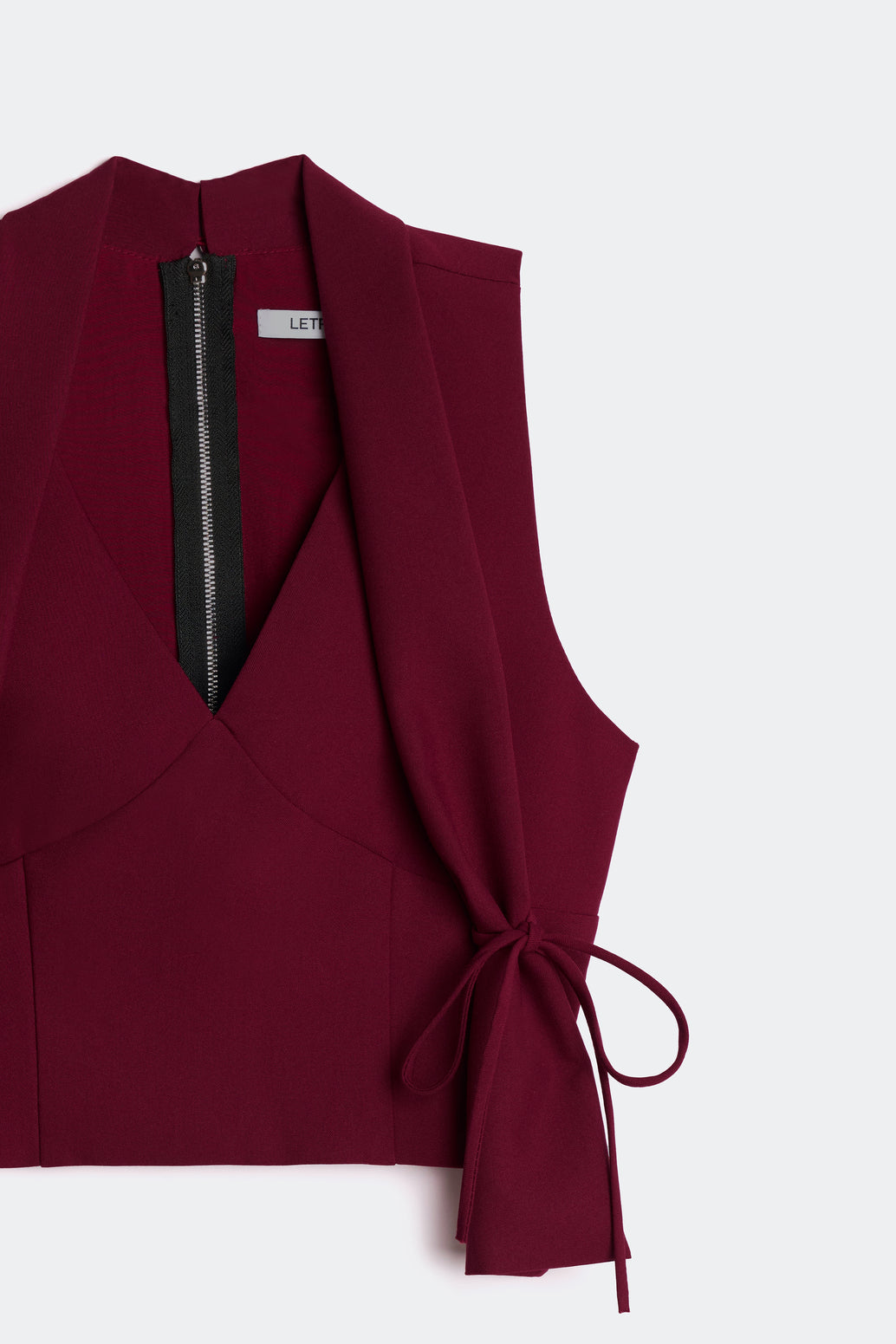 Letrend Burgundy Tie Croptop